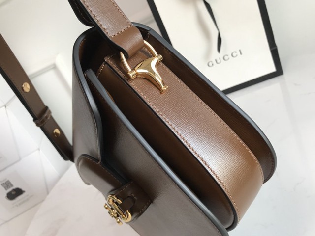 Gucci經典款女包 602204 古馳1955 Horsebit Bag 經典馬銜扣 Gucci爆款女士單肩斜挎包  gqy3911